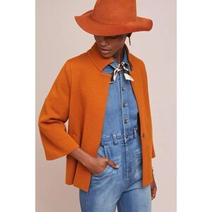 Anthropologie Moth Carey Cardigan Sweater Blazer XS Quiet Luxury Fall Interview